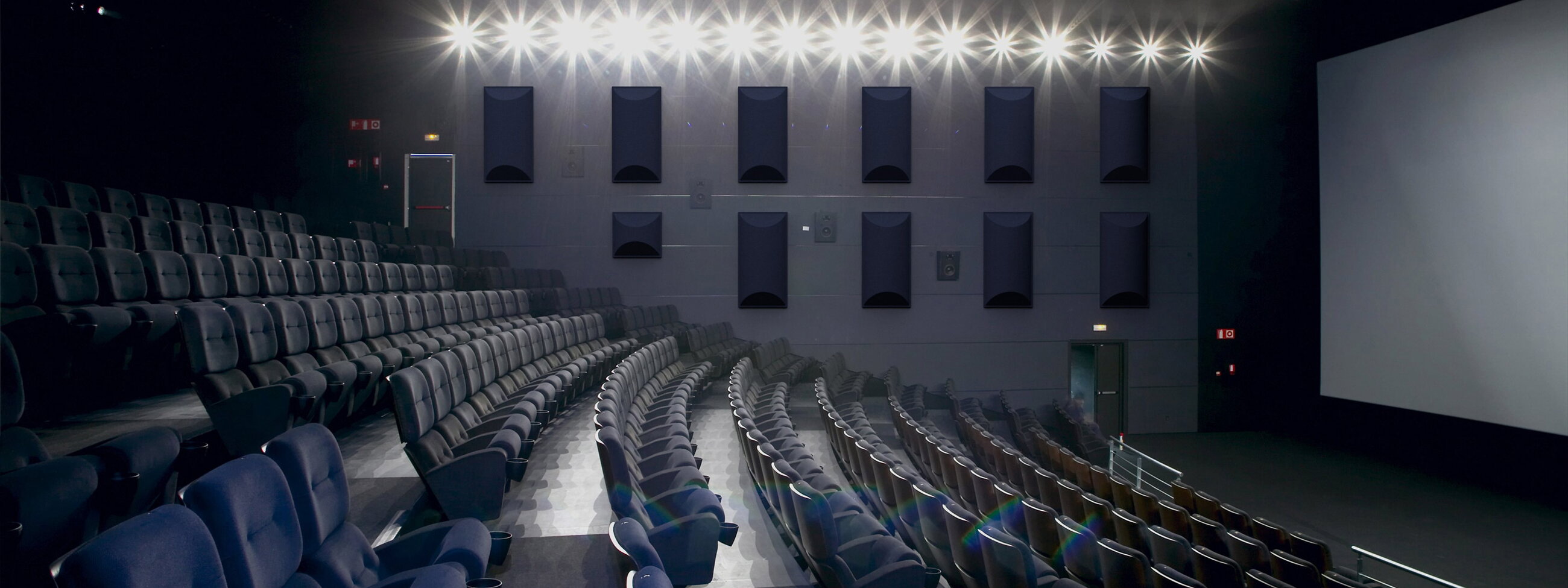 Barrel Fabric Diffuser in a Theater