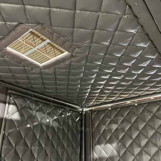Quilted Ceiling in Acoustic Curtain Enclosure