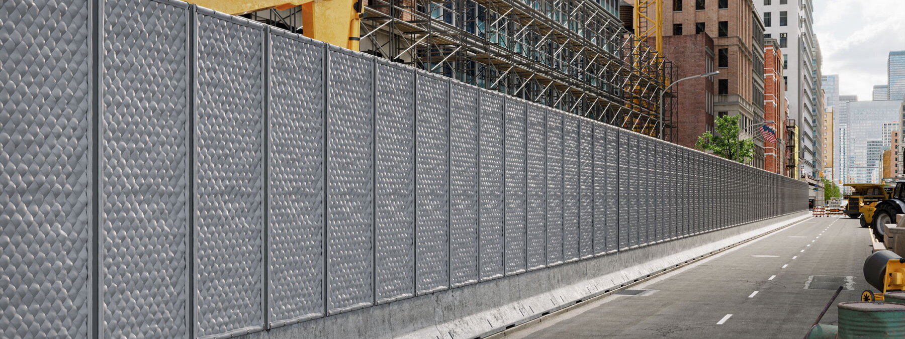 Acoustic Noise Barrier Composite Panels in Construction