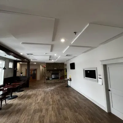 Paintable Ceiling Panels in Church Lobby
