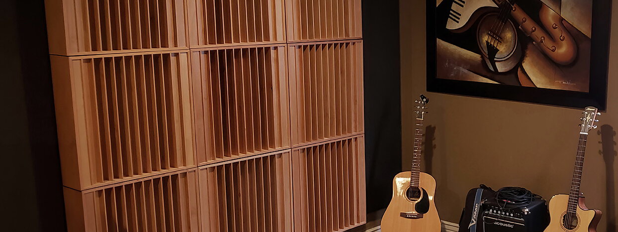 Recording Studio Quadratic Diffusers