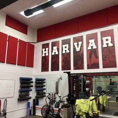 Fabric Wrapped Wall Panels at Harvard Gym
