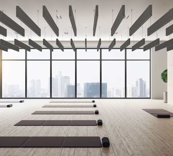 Rigid Baffles in Yoga Studio Rigid Baffles in Yoga Studio