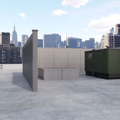 Exterior Rooftop Acoustic Noise Barrier Panels