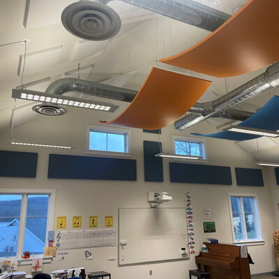 Classroom - Foam Ceiling Panels and Fabric Wrapped Wall Panels