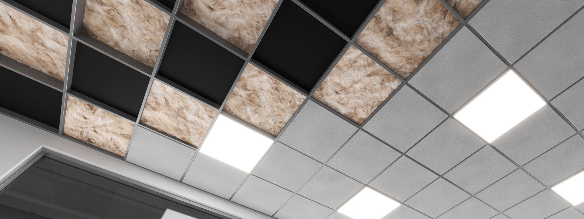 Quiet Cap Noise Barrier Ceiling Tile Covers