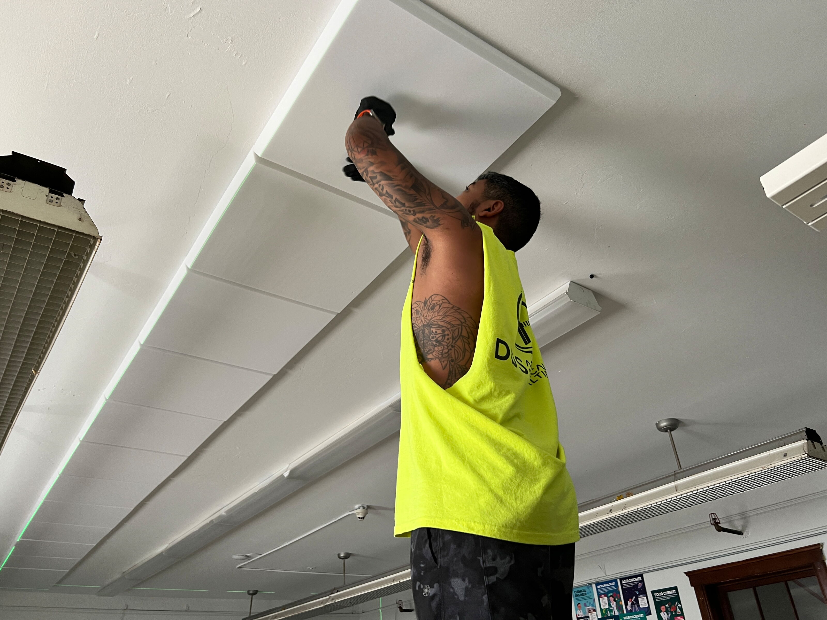 PVD Prep Foam Panel Installation in Classrooms